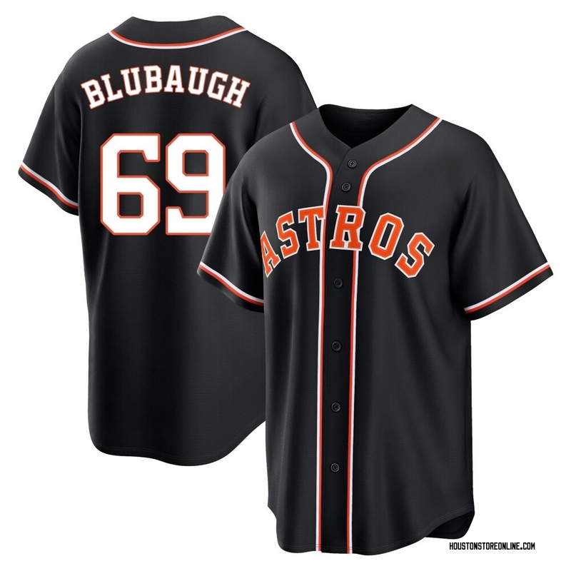 AJ Blubaugh Men's Houston Astros Fashion Out Jersey - Black Replica