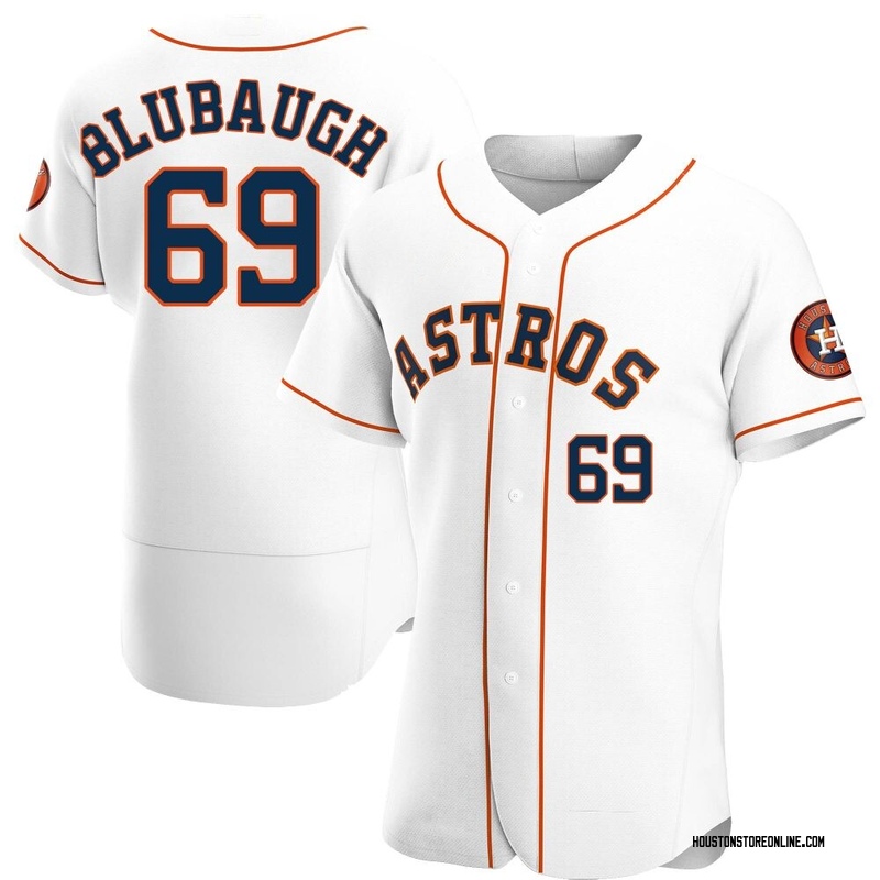 AJ Blubaugh Men's Houston Astros Home Jersey - White Authentic