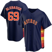 AJ Blubaugh Youth Houston Astros Alternate Jersey - Navy Replica