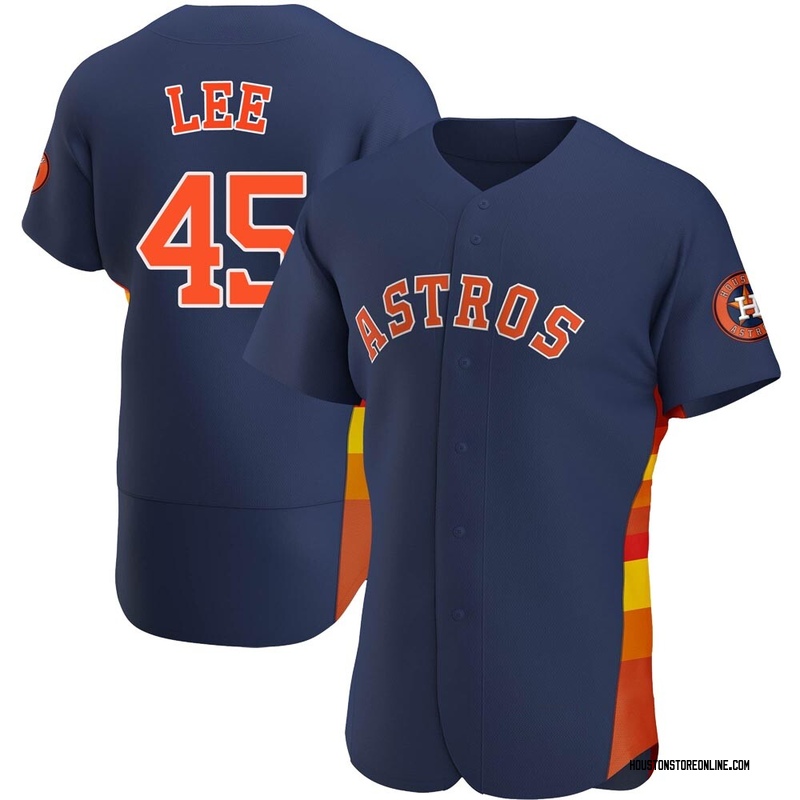 Carlos Lee Men's Houston Astros Alternate Jersey - Navy Authentic