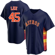 Carlos Lee Men's Houston Astros Alternate Jersey - Navy Replica