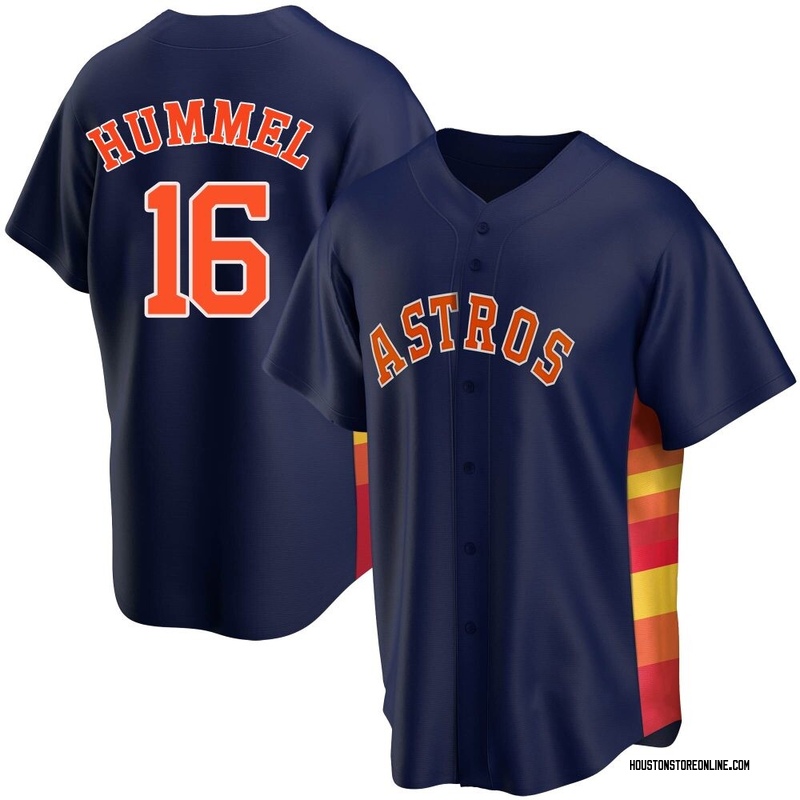 Cooper Hummel Men's Houston Astros Alternate Jersey - Navy Replica