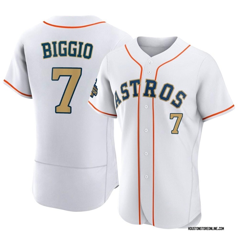 Craig Biggio Men's Houston Astros White 2023 Collection Jersey - Gold  Authentic