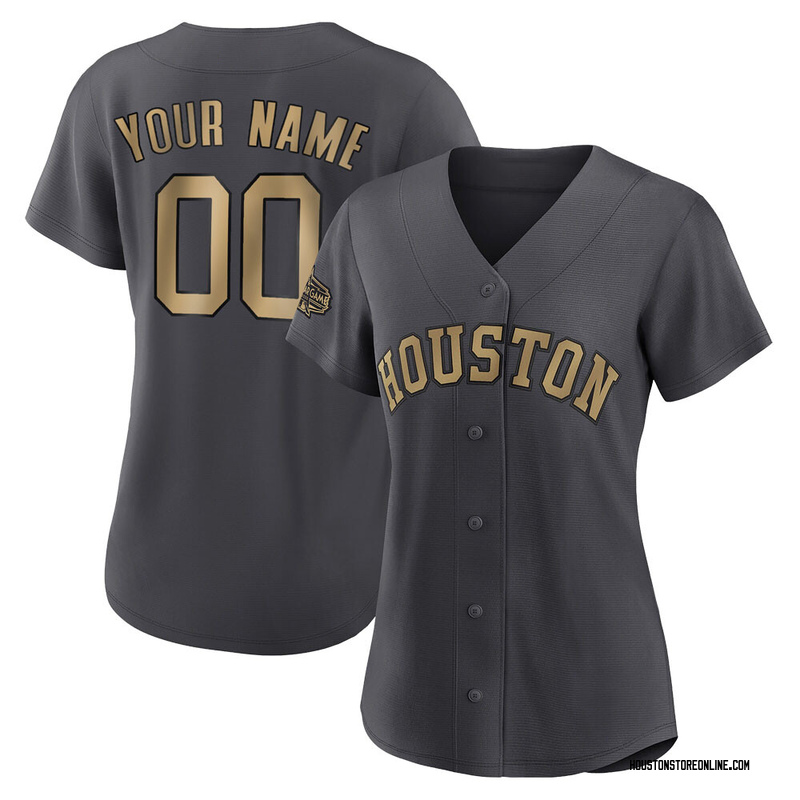 Custom Women's Houston Astros Authentic 2022 AllStar Jersey Charcoal
