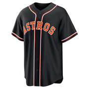 Hunter Brown Men's Houston Astros Fashion Out Jersey - Black Replica