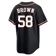 Hunter Brown Men's Houston Astros Fashion Out Jersey - Black Replica