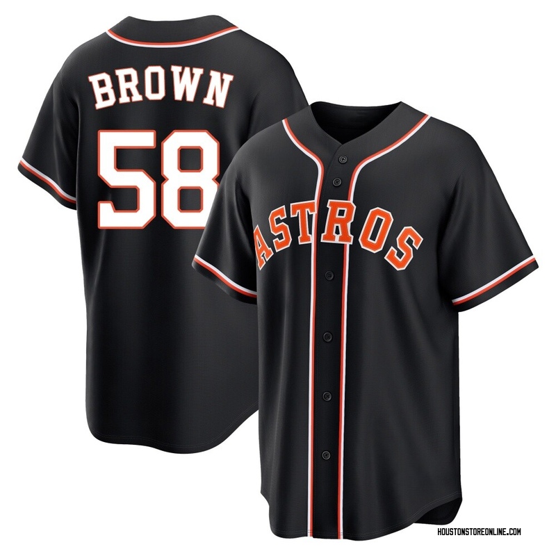 Hunter Brown Men's Houston Astros Fashion Out Jersey - Black Replica