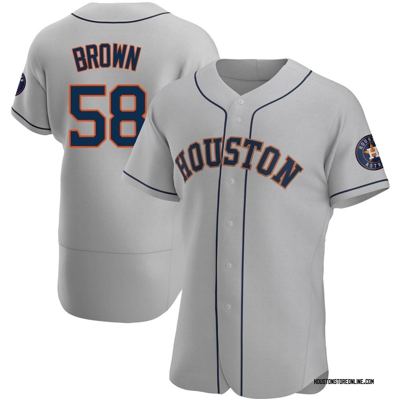 Hunter Brown Men's Houston Astros Road Jersey - Gray Authentic