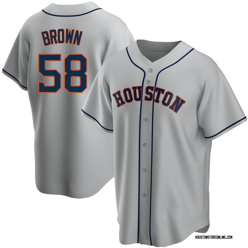 Hunter Brown Men's Houston Astros Road Jersey - Gray Replica