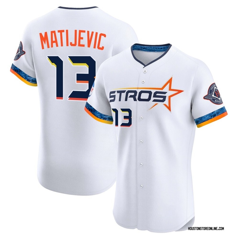 J.J. Matijevic Men's Houston Astros 2025 City Connect Jersey - White Elite