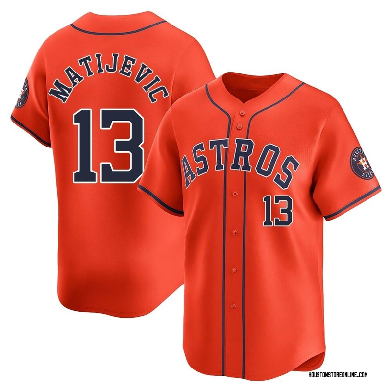 J.J. Matijevic Men's Houston Astros Alternate Jersey - Orange Limited