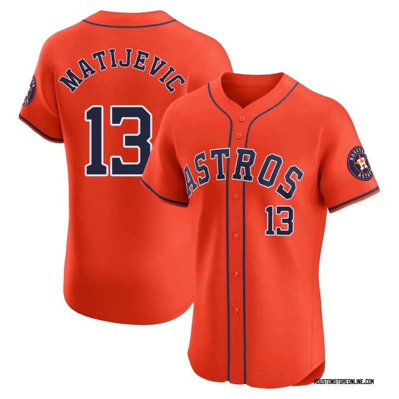J.J. Matijevic Men's Houston Astros Alternate Vapor Premier Jersey - Orange Elite