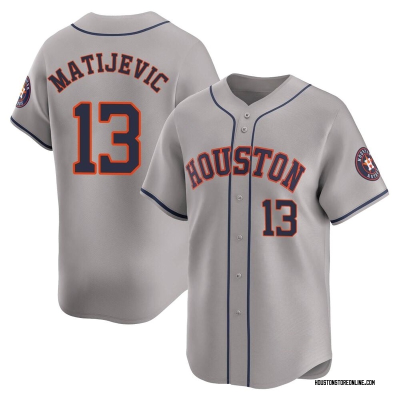 J.J. Matijevic Men's Houston Astros Away Jersey - Gray Limited