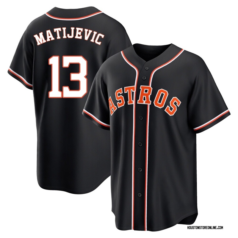 J.J. Matijevic Men's Houston Astros Fashion Out Jersey - Black Replica