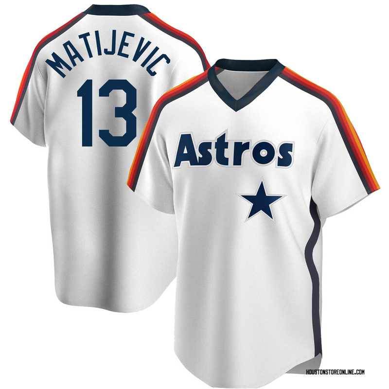 J.J. Matijevic Men's Houston Astros Home Cooperstown Collection Team Jersey - White Replica