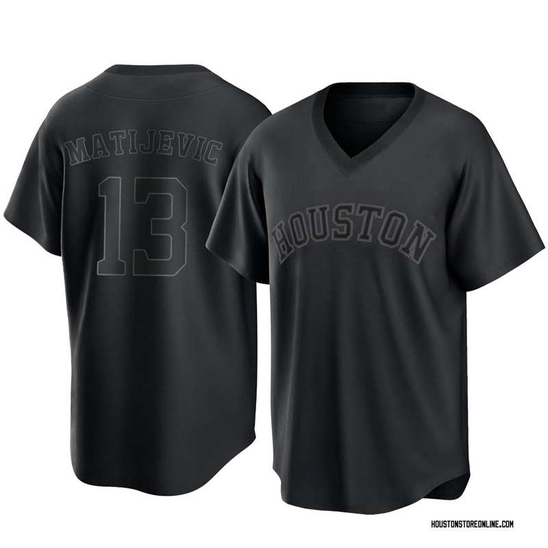 J.J. Matijevic Men's Houston Astros Pitch Fashion Jersey - Black Replica