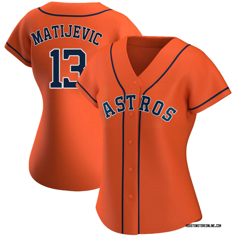 J.J. Matijevic Women's Houston Astros Alternate Jersey - Orange Authentic