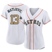 J.J. Matijevic Women's Houston Astros White 2023 Collection Jersey - Gold Authentic