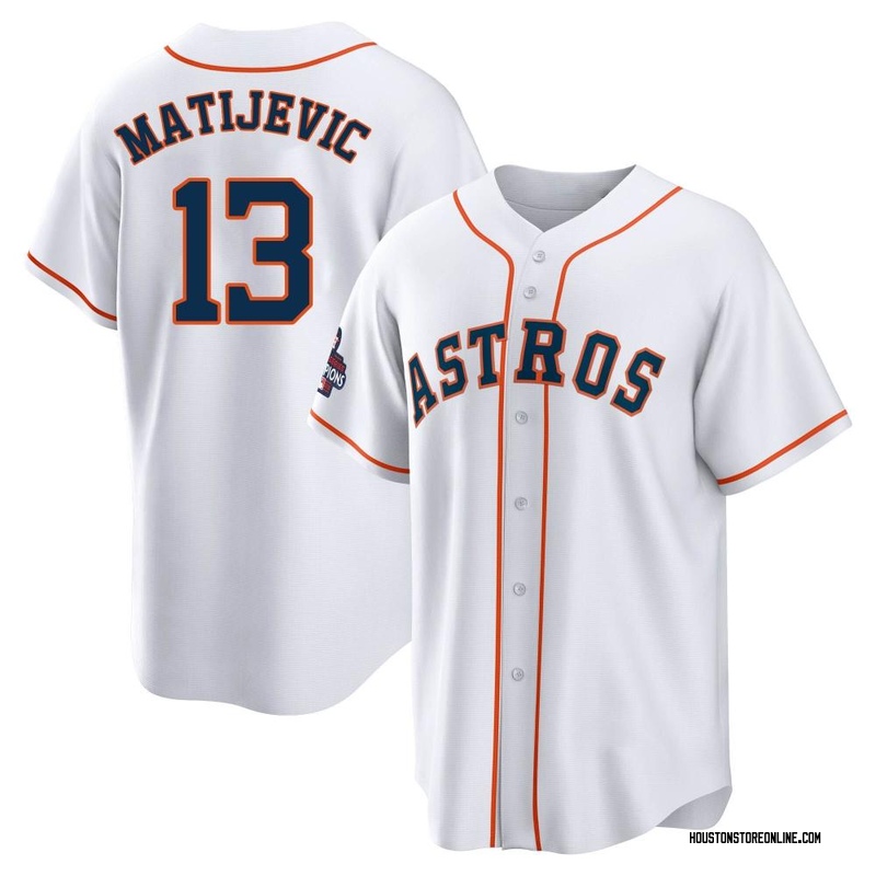J.J. Matijevic Youth Houston Astros 2022 World Series Champions Home Jersey - White Replica