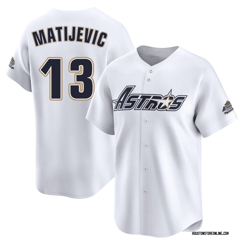J.J. Matijevic Youth Houston Astros Throwback Cooperstown Collection Jersey - White Limited