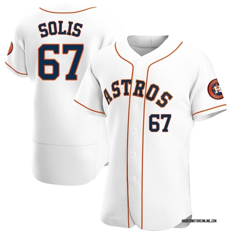 Jairo Solis Men's Houston Astros Home Jersey - White Authentic