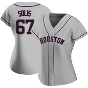 Jairo Solis Women's Houston Astros Road 2020 Jersey - Gray Authentic