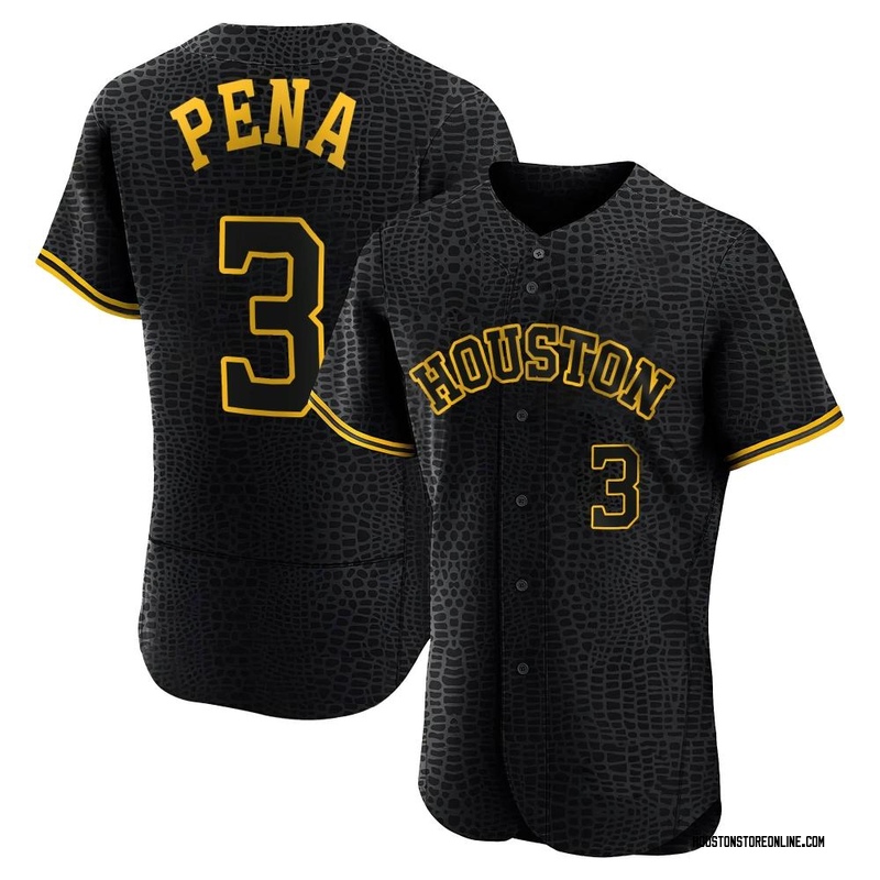 Pena #3 Astros Baseball Jersey 3D Print Crop Top Jersey For Women S-5XL