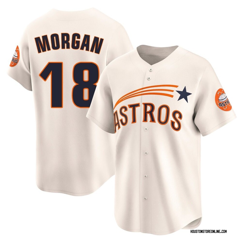 Joe Morgan Men's Houston Astros Throwback Cooperstown Collection Jersey - Cream Limited