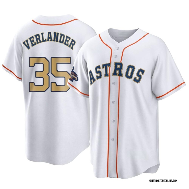 Men's Houston Astros Justin Verlander Nike White 2022 World Series Home Replica Player Jersey