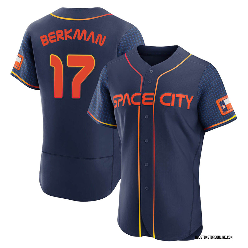 Lance Berkman Men's Houston Astros 2022 City Connect Jersey - Navy Authentic