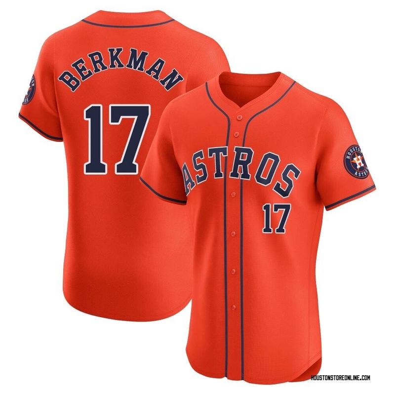 Lance Berkman Men's Houston Astros Alternate Vapor Premier Jersey - Orange Elite