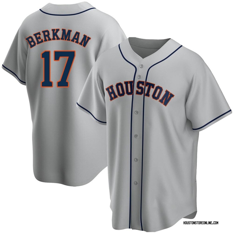 Lance Berkman Youth Houston Astros Road Jersey - Gray Replica