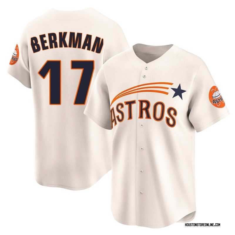 Lance Berkman Youth Houston Astros Throwback Cooperstown Collection Jersey - Cream Limited