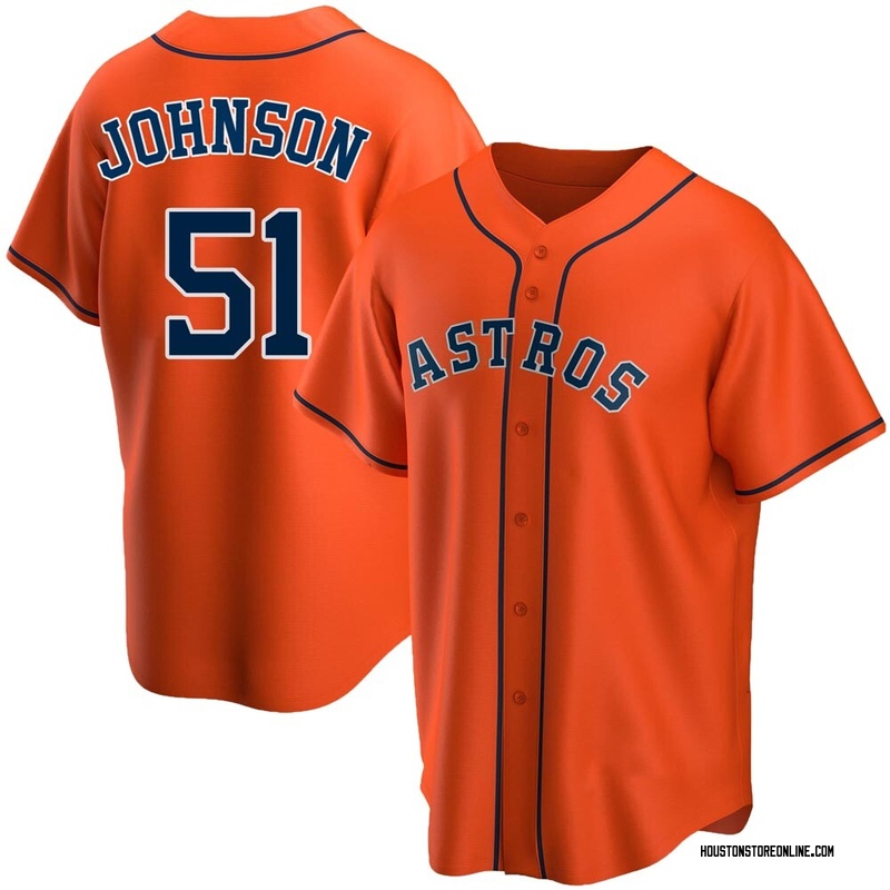 Randy Johnson Youth Houston Astros Alternate Jersey - Orange Replica