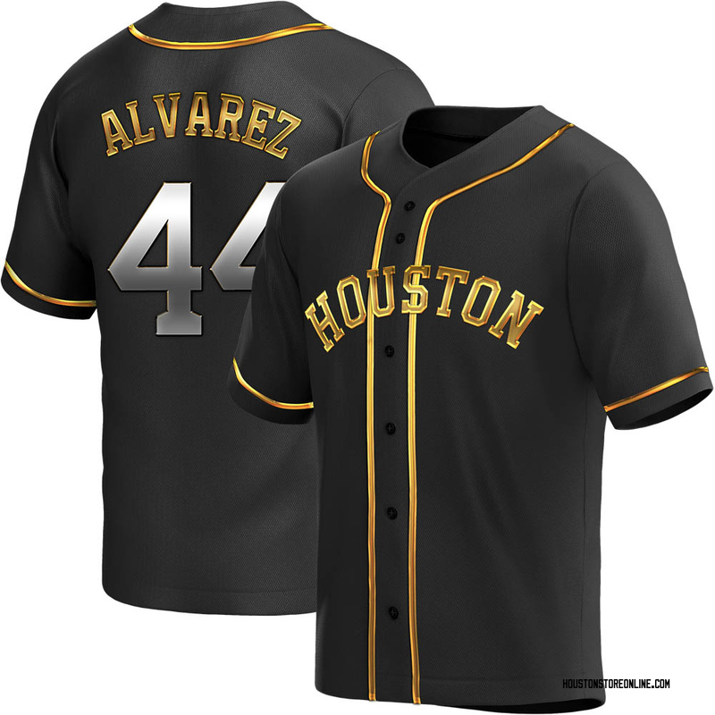 Yordan Alvarez Men's Houston Astros Alternate Jersey - Black