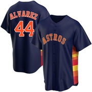 Yordan Alvarez Men's Houston Astros Alternate Jersey - Navy Replica